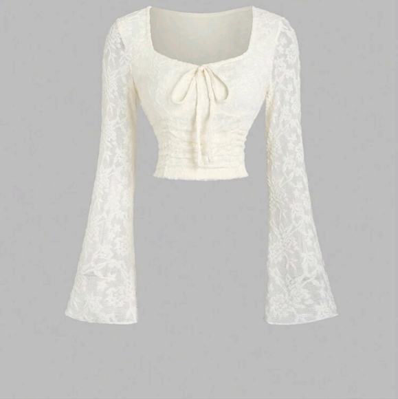 Women's Autumn/Winter Knit Jacquard French Romantic Minimalist Style T-Shirt - Picture 1 of 4